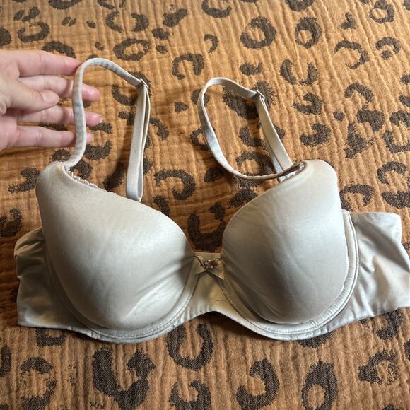 Victoria’s Secret Lined Denim Nude Bra Underwire 34C - Picture 1 of 7
